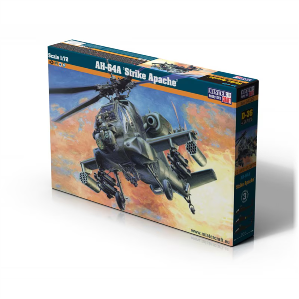 Mistercraft D036 1/72 AH-64A Strike Apache Helikopteri Plastik Model Kiti