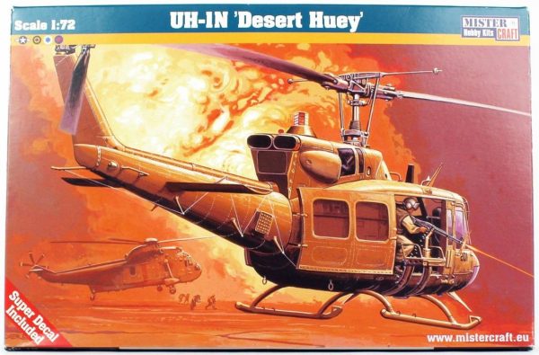 Mistercraft D056 1/72 UH-1N Desert Huey Askeri Helikopter Plastik Model Kiti