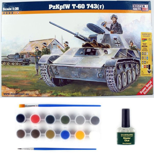 Mistercraft E003ST 1/35 PzKpfW T-60 743R Tankı Plastik Model Kiti