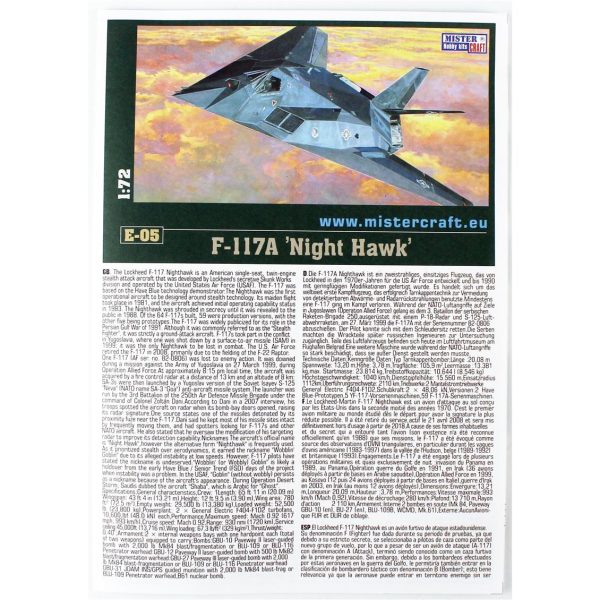 Mistercraft E005 F-117A - Görsel 3