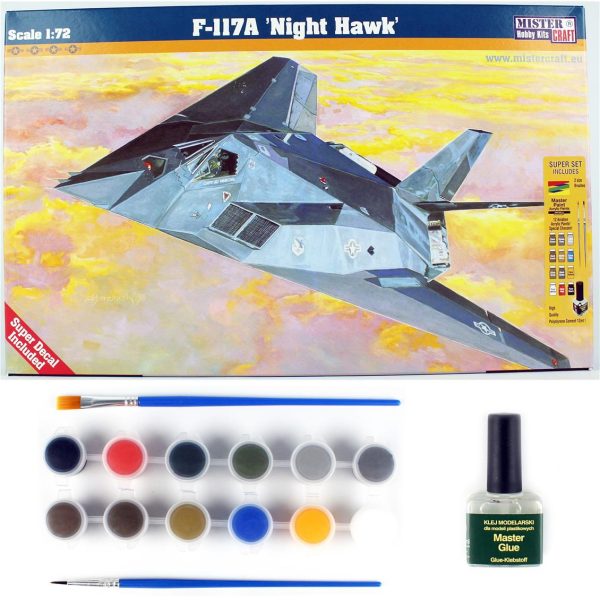 Mistercraft E005ST 1/72 F-117A (Night Hawk) Savaş Uçağı Plastik Model Kiti