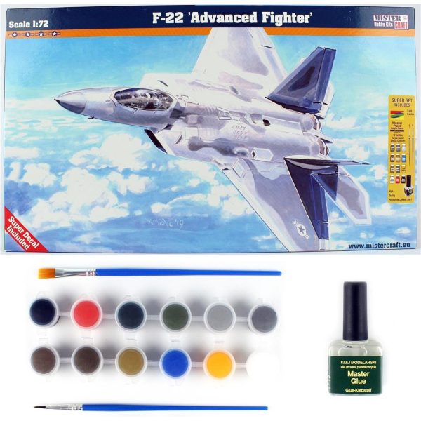 Mistercraft F006ST 1/72 F-22 Gelişmiş Avcı Uçağı  Plastik Model Kiti