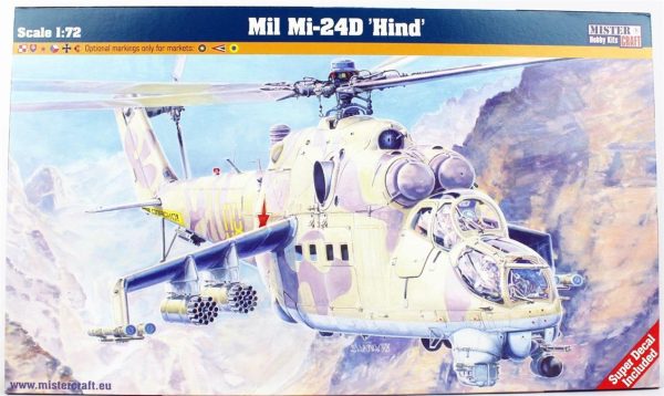 Mistercraft F044 1/72 Mil Mi-24D Hind Askeri Helikopter Plastik Model Kiti