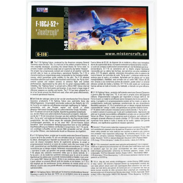 Mistercraft G116 F-16C Block 52 + Jastrzab - Görsel 4