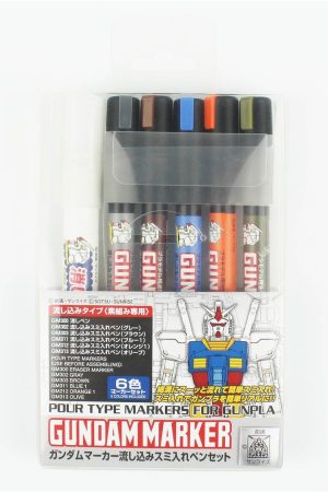 Mr.Hobby AMS-122 Gundam Marker Pouring Inking Pen Set