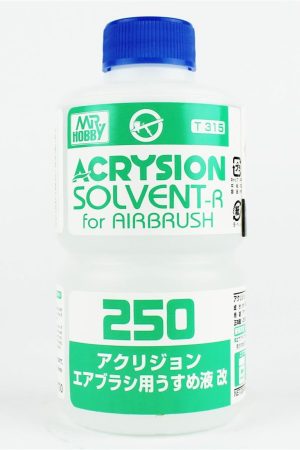 Mr.Hobby T-315 250 ml. Acrysion Airbrush Solvent R Tiner (1cup Acrysion Paint=0.3 Cup T-315 Tiner)