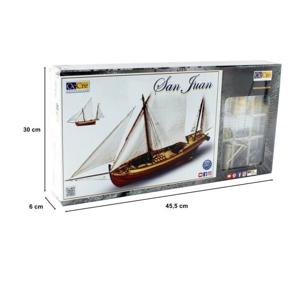 Occre 12001 1/70 Ölçek, San Juan, 69 cm. Yelkenli YükTeknesi, Ahşap Model Kiti - Görsel 5