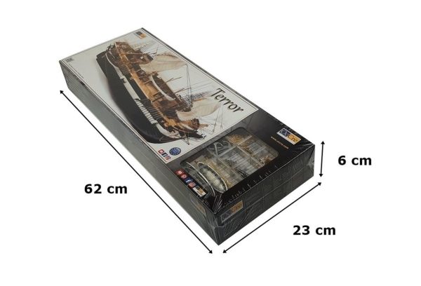 Occre 12004 1/75 Ölçek, HMS Terror, 68 cm. Yelkenli ve Buharlı İngiliz Keşif Gemisi, Ahşap Model Kiti - Görsel 5