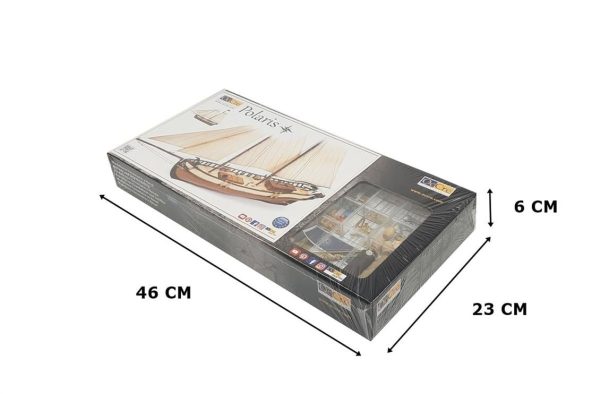 Occre 12007 1/50 Ölçek, Polaris, 58 cm. Yelkenli Tekne Ahşap Model Kiti - Görsel 5