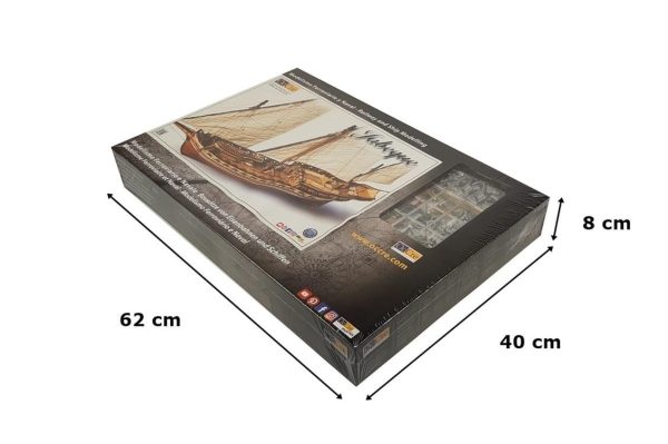 Occre 14002 1/60 Ölçek, Cazador Yelkenli Tekne Ahşap Model Kiti - Görsel 5