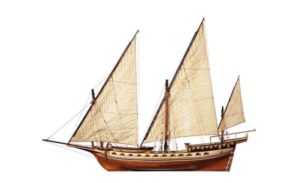 Occre 14002 1/60 Ölçek, Cazador Yelkenli Tekne Ahşap Model Kiti - Görsel 3
