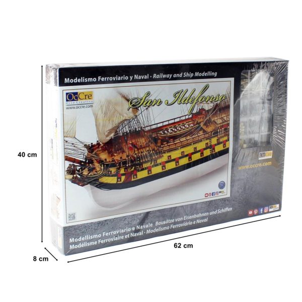 Occre 15004 1/70 Ölçek, San Ildefonso  Yelkenli Tekne Ahşap Model Kiti - Görsel 5