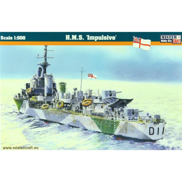 Mistercraft S096 1/500 HMS (Impulsive) Zırhlı Gemi Plastik Model Kiti