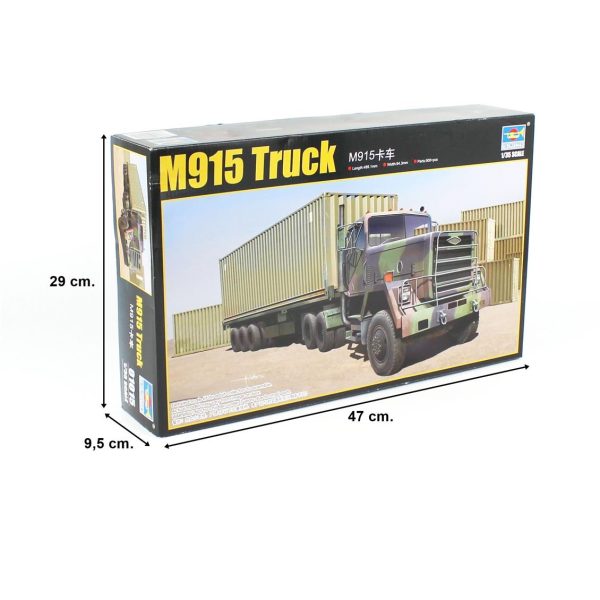 Trumpeter 01015 M915 Çekici ve M872 Düz Tabanlı Dorse ile 40'lık Konteyner - Görsel 5