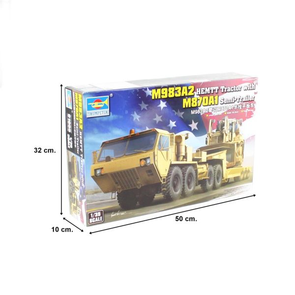 Trumpeter 01055 M983A2 HEMTT Çekici ve M870A1 Dorse - Görsel 5