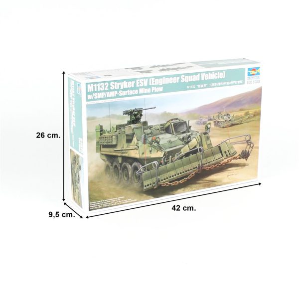 Trumpeter 01575 M1132 Stryker Mühendis Ekibi Aracı ve SMP-Mayın Pulluğu - Görsel 5