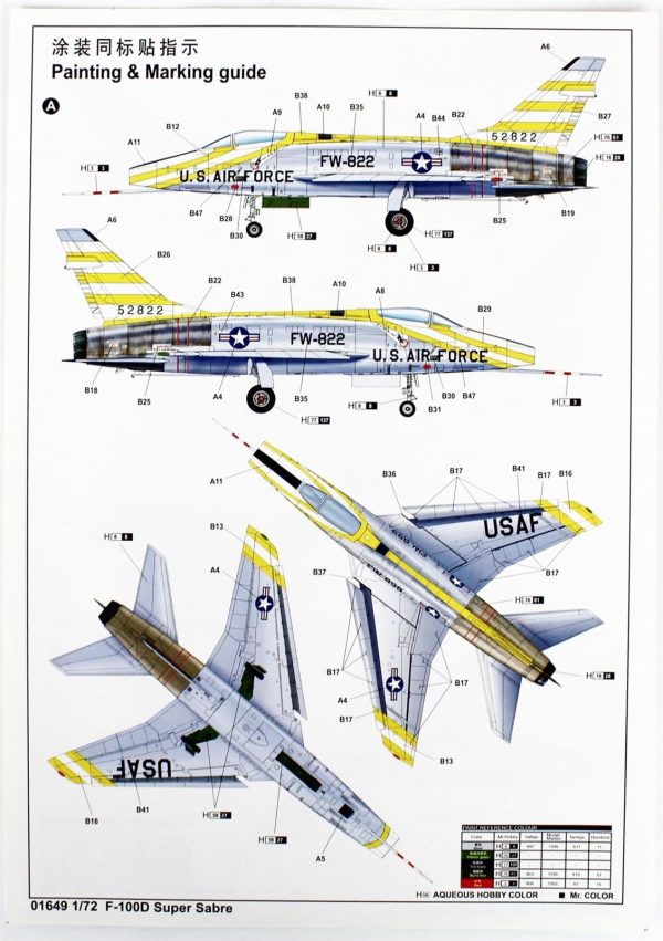 Trumpeter 01649 1/72 F-100D Super Sabre - Görsel 4
