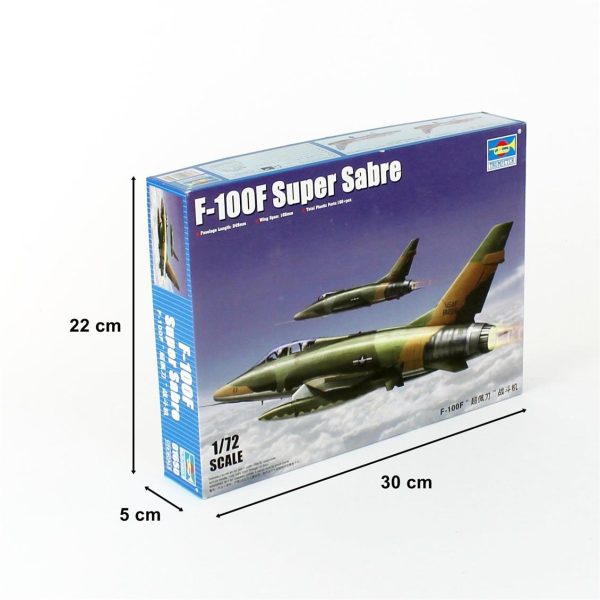 Trumpeter 01650 1/72 Ölçek, F-100F Super Sabre Savaş Uçağı Plastik Model Kiti - Görsel 5