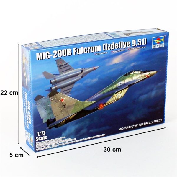 Trumpeter 01677 1/72 Ölçek, MIG-29 UB (Izdeliye 9.51) Fulcrum Savaş Uçağı Plastik Model Kiti - Görsel 5