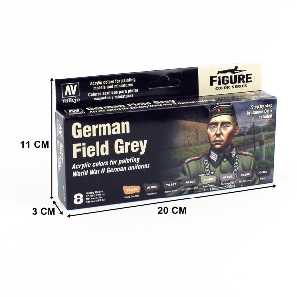 Vallejo 70181 8x18 ml. German Field Grey Uniform by Jaume Ortiz - Görsel 3