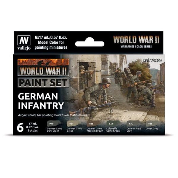 Vallejo 70206 6x18 ml. German Infantry