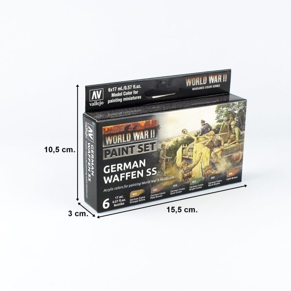 Vallejo 70207 6x18 ml. German Waffen SS - Görsel 3