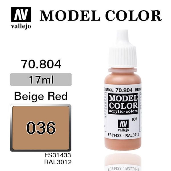 Vallejo 70804 18 ml. (36) Beige Red-Matt