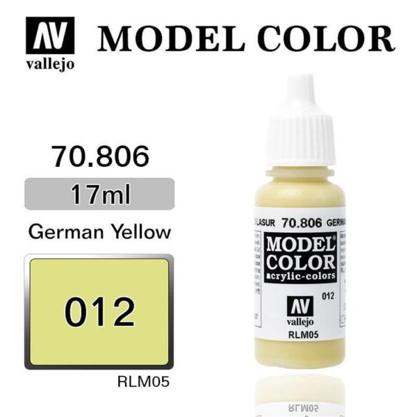Vallejo 70806 18 ml. (12) German Yellow-Matt