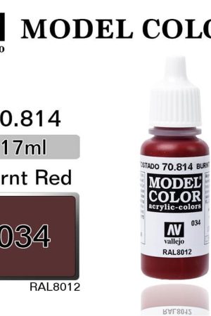 Vallejo 70814 18 ml. (34) Burnt Red-Matt