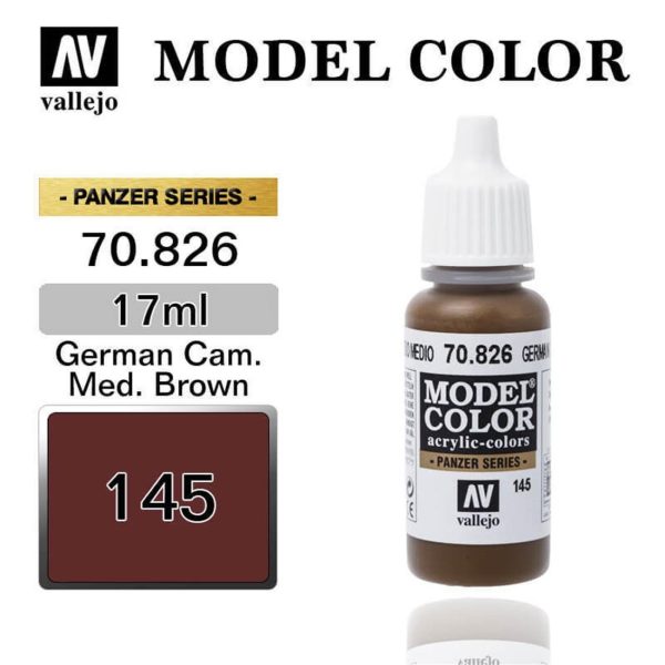 Vallejo 70826 18 ml. (145) German Cam. Med.Brown-Matt