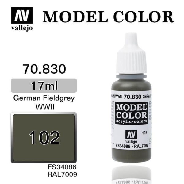 Vallejo 70830 18 ml. (102) German Fieldgrey WWII-Matt