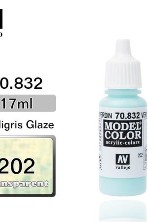 Vallejo 70832 18 ml. (202) Verdigris Glaze-Glaze