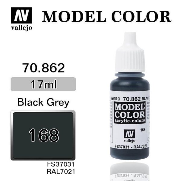 Vallejo 70862 18 ml. (168) Black Grey-Matt
