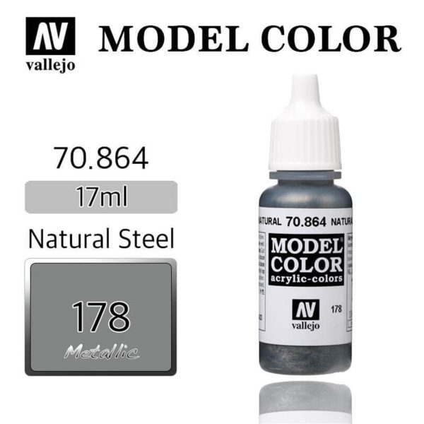 Vallejo 70864 18 ml. (178) Natural Steel-Metallic
