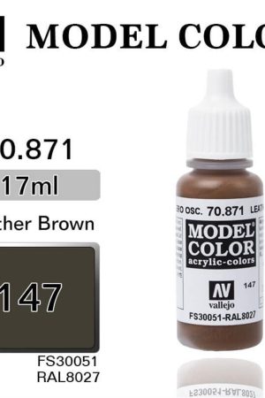Vallejo 70871 18 ml. (147) Leather Brown-Matt