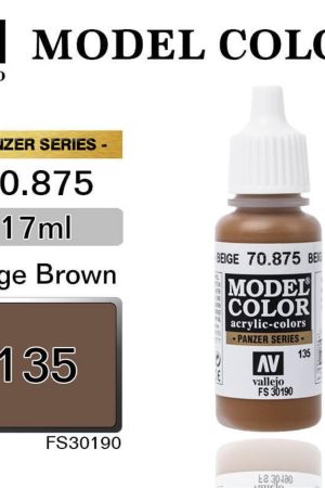 Vallejo 70875 18 ml. (135) Beige Brown-Matt