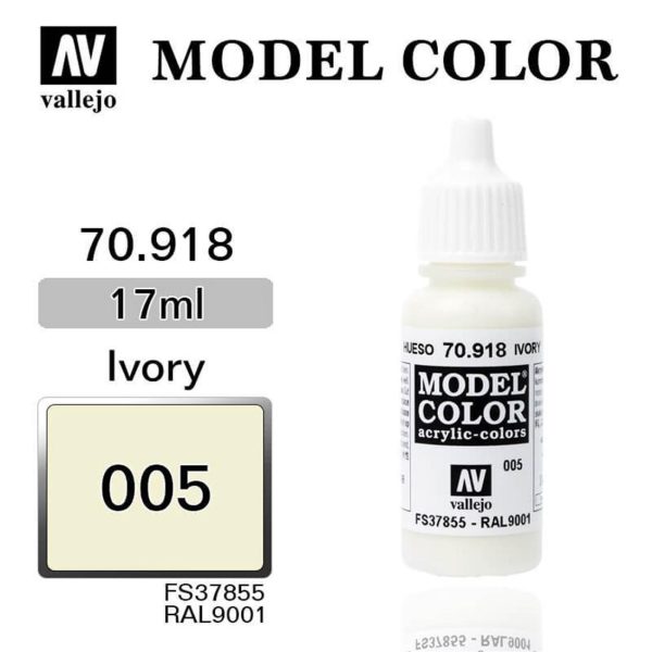 Vallejo 70918 18 ml. (5) Ivory-Matt