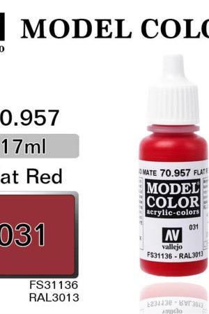Vallejo 70957 18 ml. (31) Flat Red-Matt