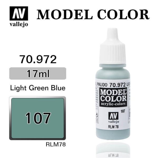 Vallejo 70972 18 ml. (107) Light Green Blue-Matt