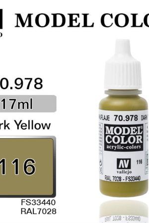 Vallejo 70978 18 ml. (116) Dark Yellow-Matt