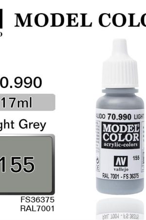 Vallejo 70990 18 ml. (155) Light Grey-Matt