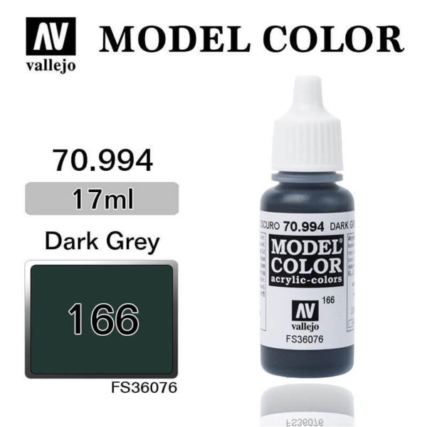 Vallejo 70994 18 ml. (166) Dark Grey-Matt