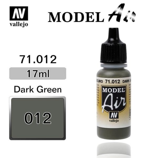 Vallejo 71012 18 ml. Dark Green