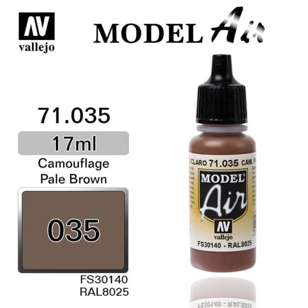 Vallejo 71035 18 ml. Camouflage Pale Brown