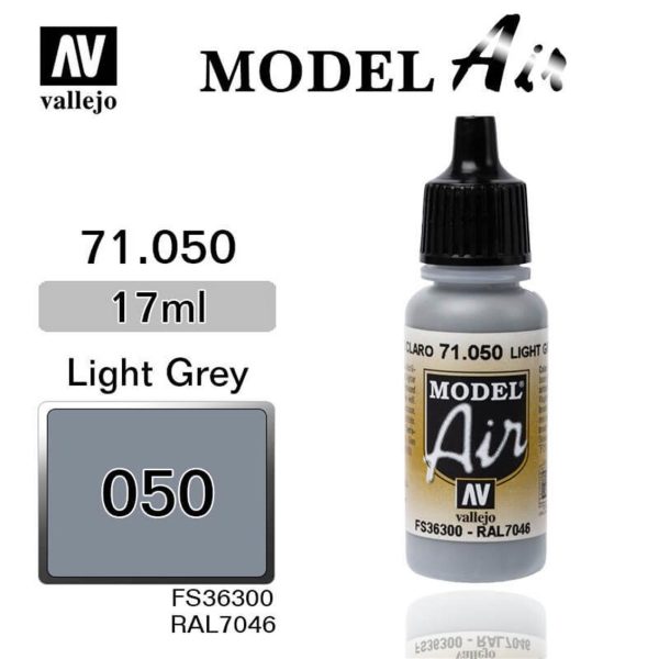 Vallejo 71050 18 ml. Light Grey
