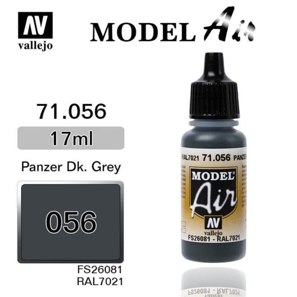 Vallejo 71056 18 ml. Panzer Dark Gray