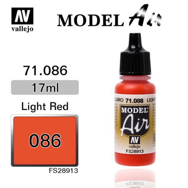 Vallejo 71086 18 ml. Light Red