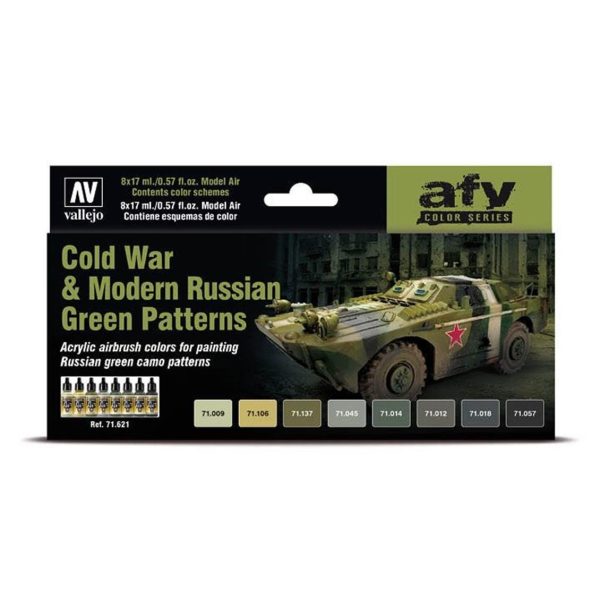 Vallejo 71621 8x18 ml. Cold War & Modern Russian Green Patterns