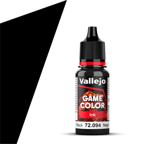 Vallejo 72094 18 ml. Black Ink