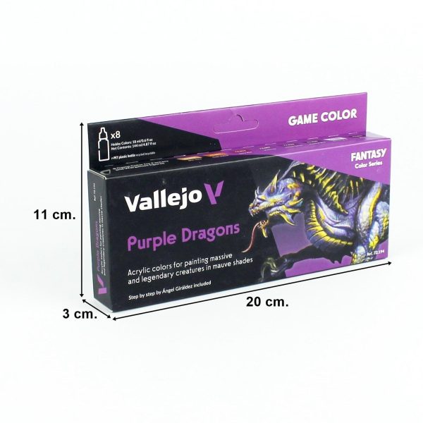 Vallejo 72194 8X18 ml. Purple Dragons - Görsel 3